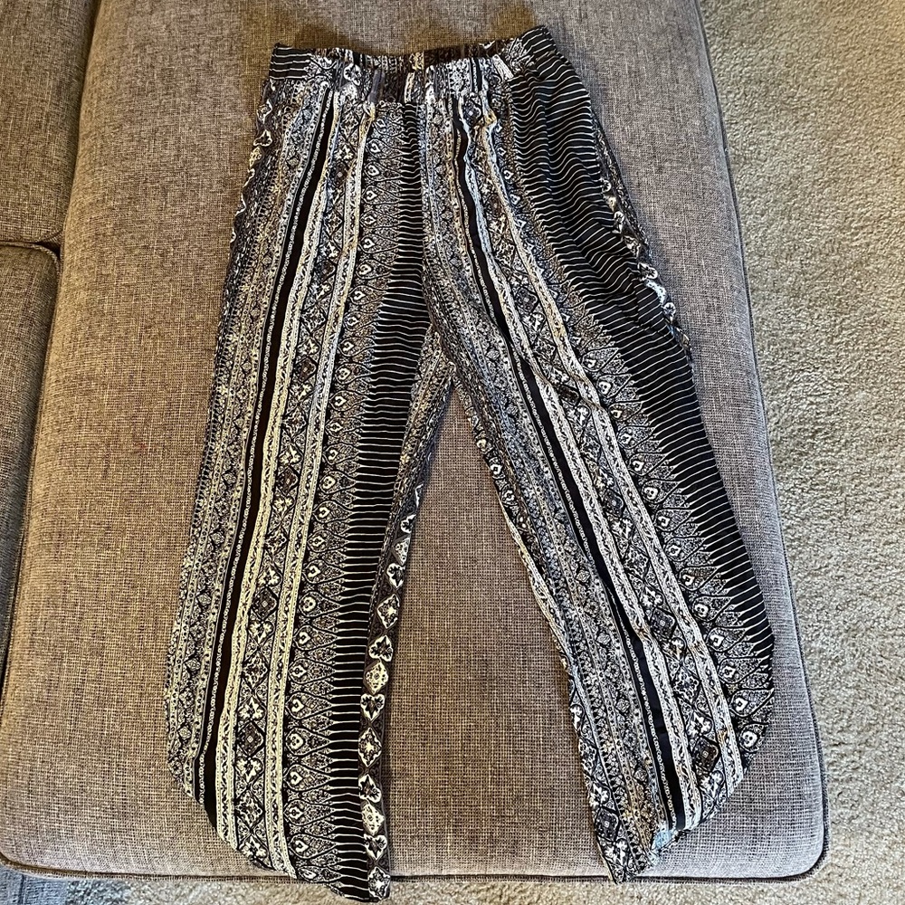 Olivaceous Soft Split Leg Pants - image 1